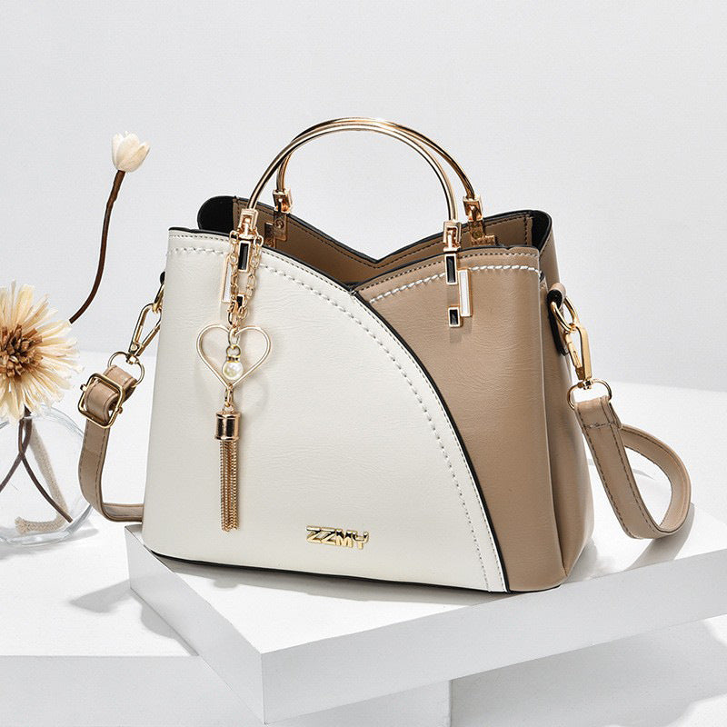 Trendy Handbag Korean Style Color Block Large Capacity Women's Bag Fashion Shoulder Crossbody Bag Wholesale Cross-border Bucket Bag