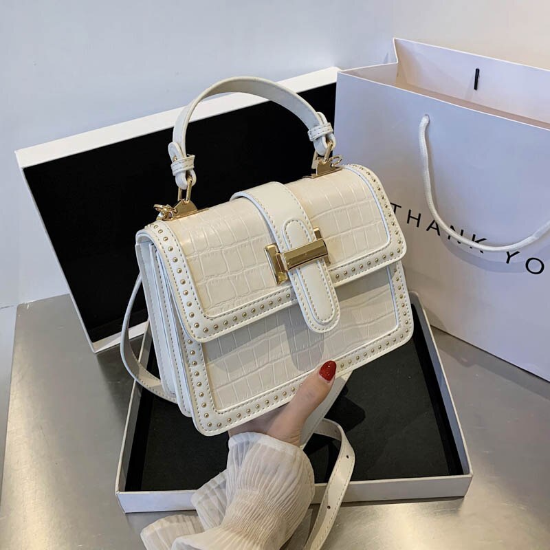 Female Fashion Travel Totes Crossbody Bags Stone Pattern Small Bag PU Leather Crossbody Bags For Women Shoulder Handbags