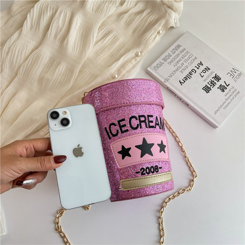 Sequin Laser Round Crossbody Bag – Women's Mini Circle Purse