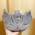 Swan Diamond Evening Bag – Full Crystal Banquet Dress Clutch