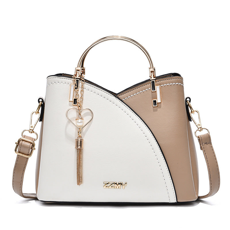 Trendy Handbag Korean Style Color Block Large Capacity Women's Bag Fashion Shoulder Crossbody Bag Wholesale Cross-border Bucket Bag