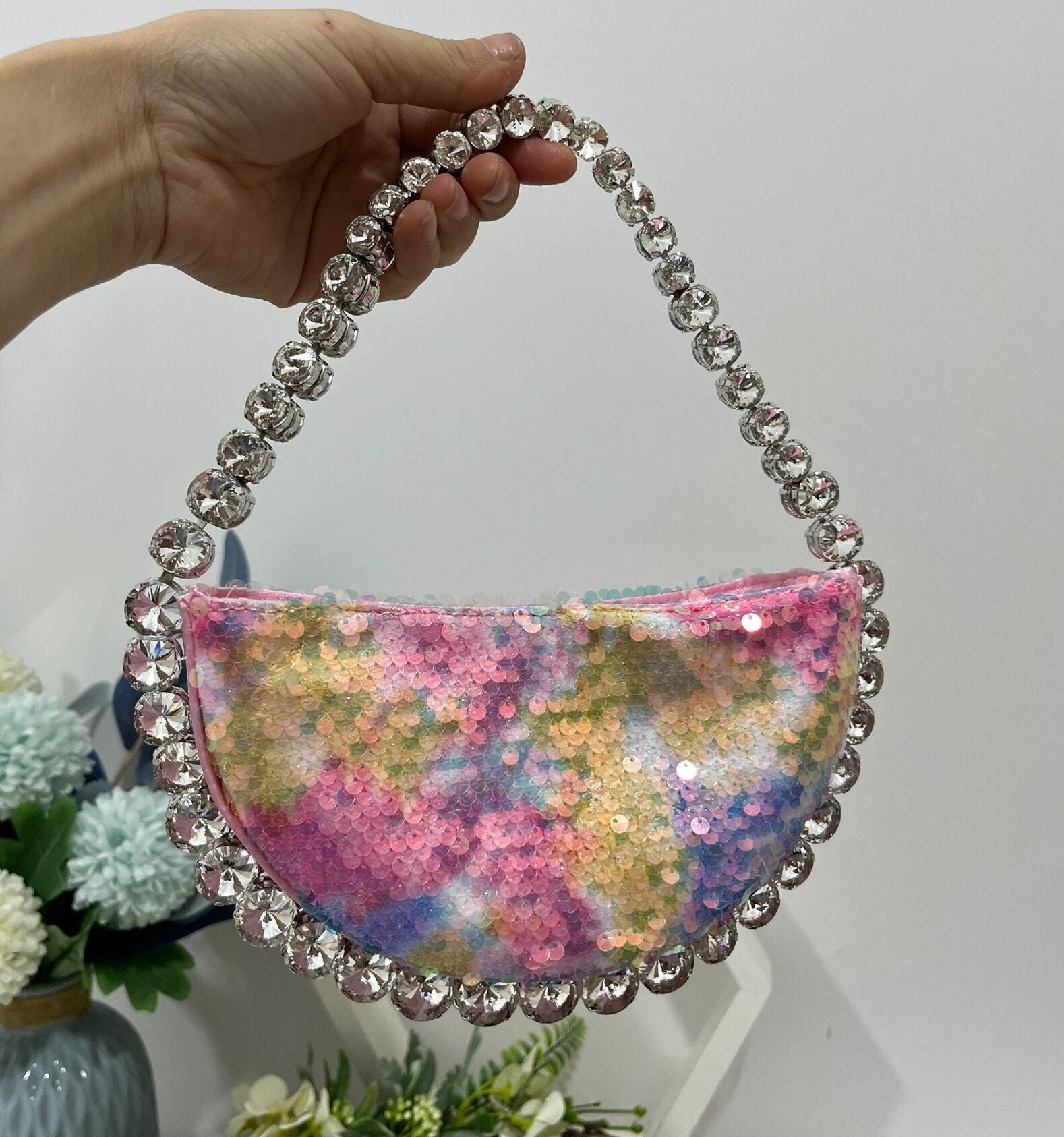 Diamond Rhinestone Evening Bag – Women's Glam Clutch Purse