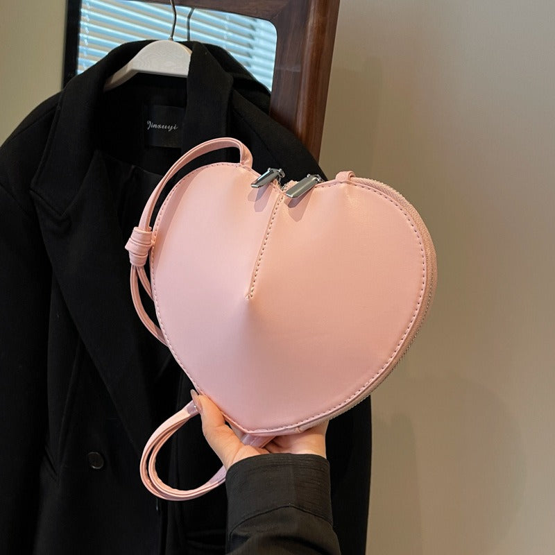 Heart Shape Crossbody Bag – Mini Saddle Bag for Women