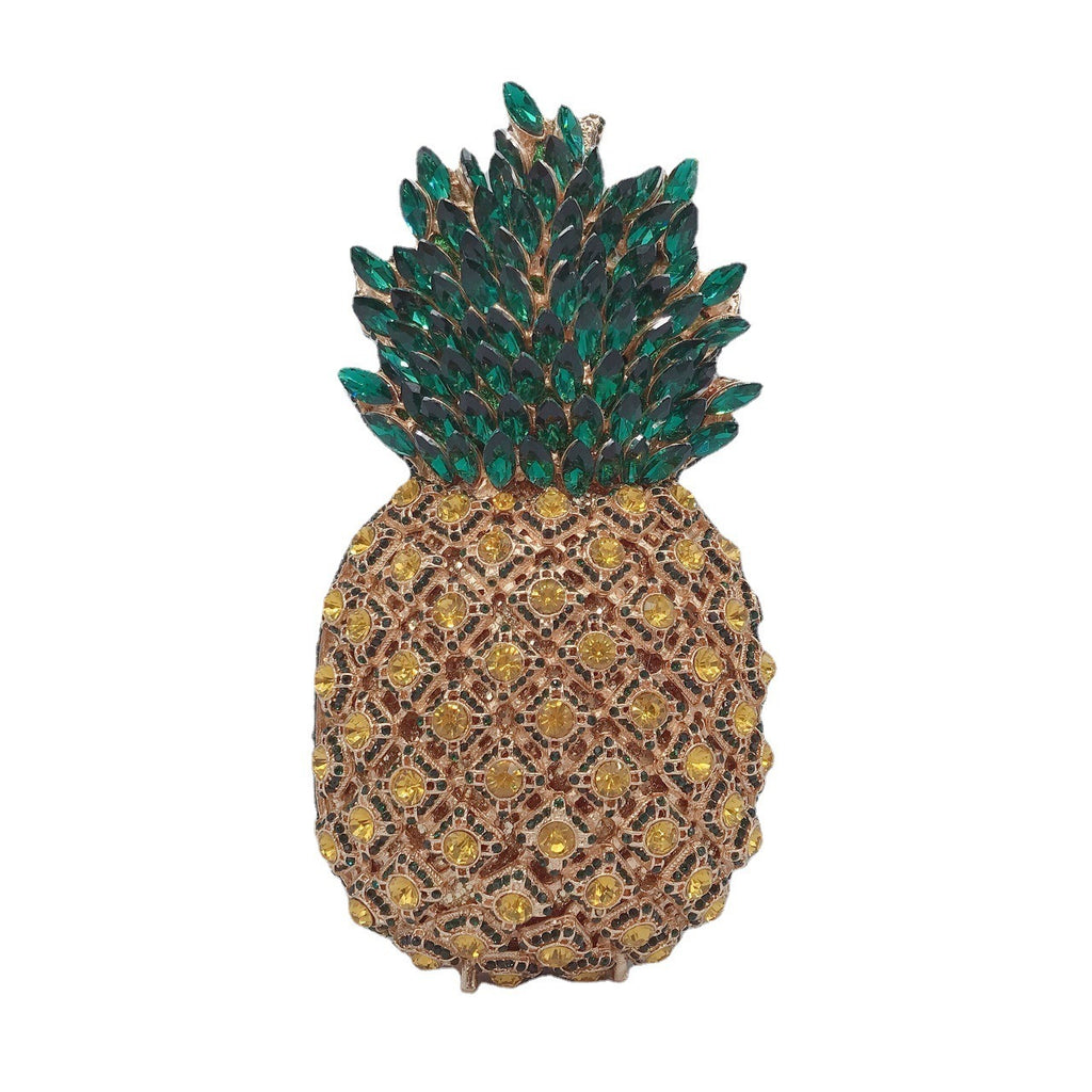 Pineapple Diamond Clutch Bag – Fruit Banquet Evening Purse
