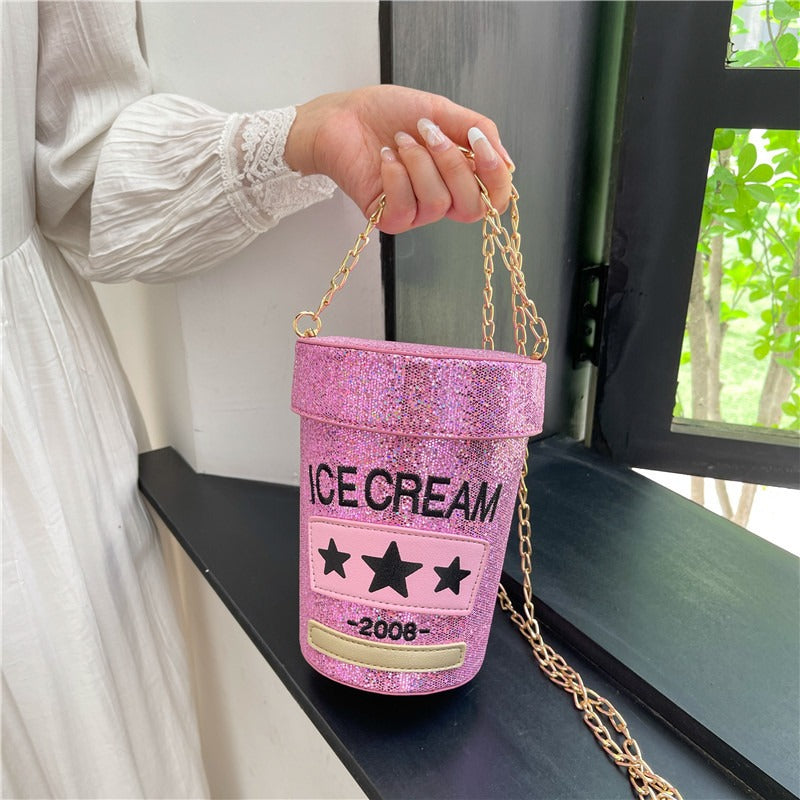 Sequin Laser Round Crossbody Bag – Women's Mini Circle Purse