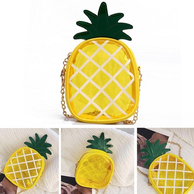 Pineapple Shape Chain Convenient Messenger Shoulder Bag For Female Hand Bags