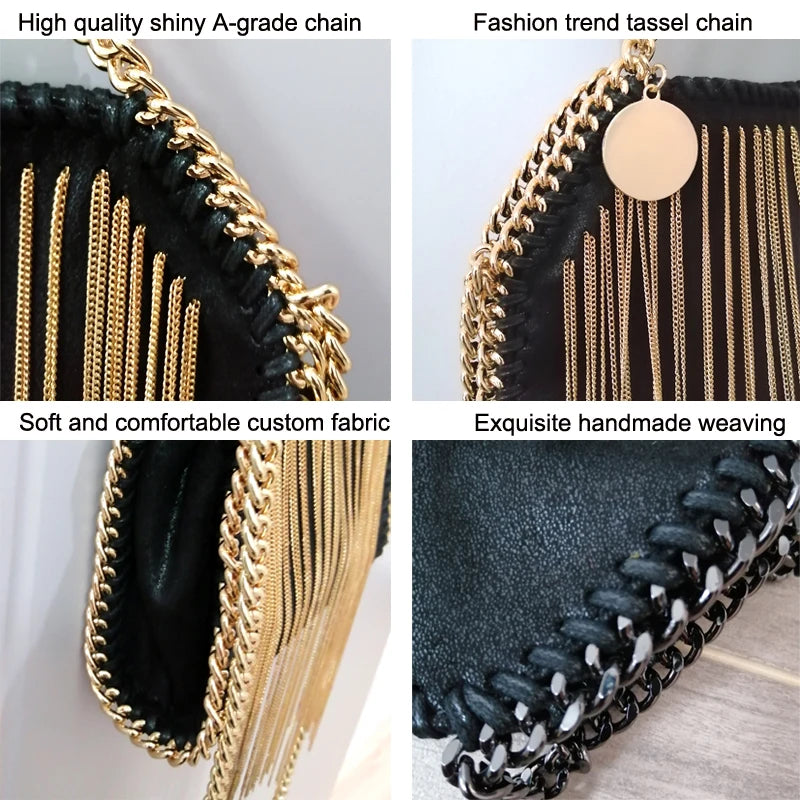 Tassel Chain Crossbody Bag – Designer Shoulder Dinner Bag