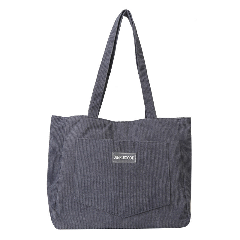 Corduroy Crossbody Bag – Casual Women's Shoulder Bag
