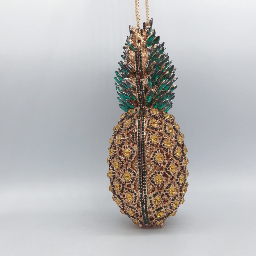 Pineapple Diamond Clutch Bag – Fruit Banquet Evening Purse