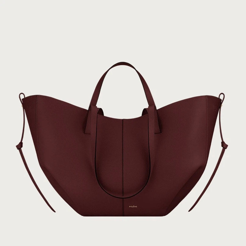 Leather bucket bag handbag tote bag