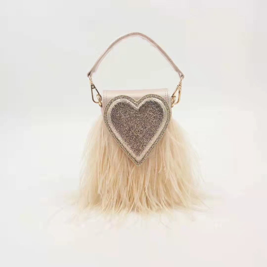 Ostrich Feather Evening Bag – Luxury Party Clutch for Women