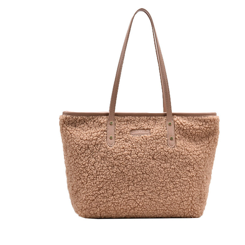 Lambskin Armpit Tote Bag – Large Capacity Fashion Handbag