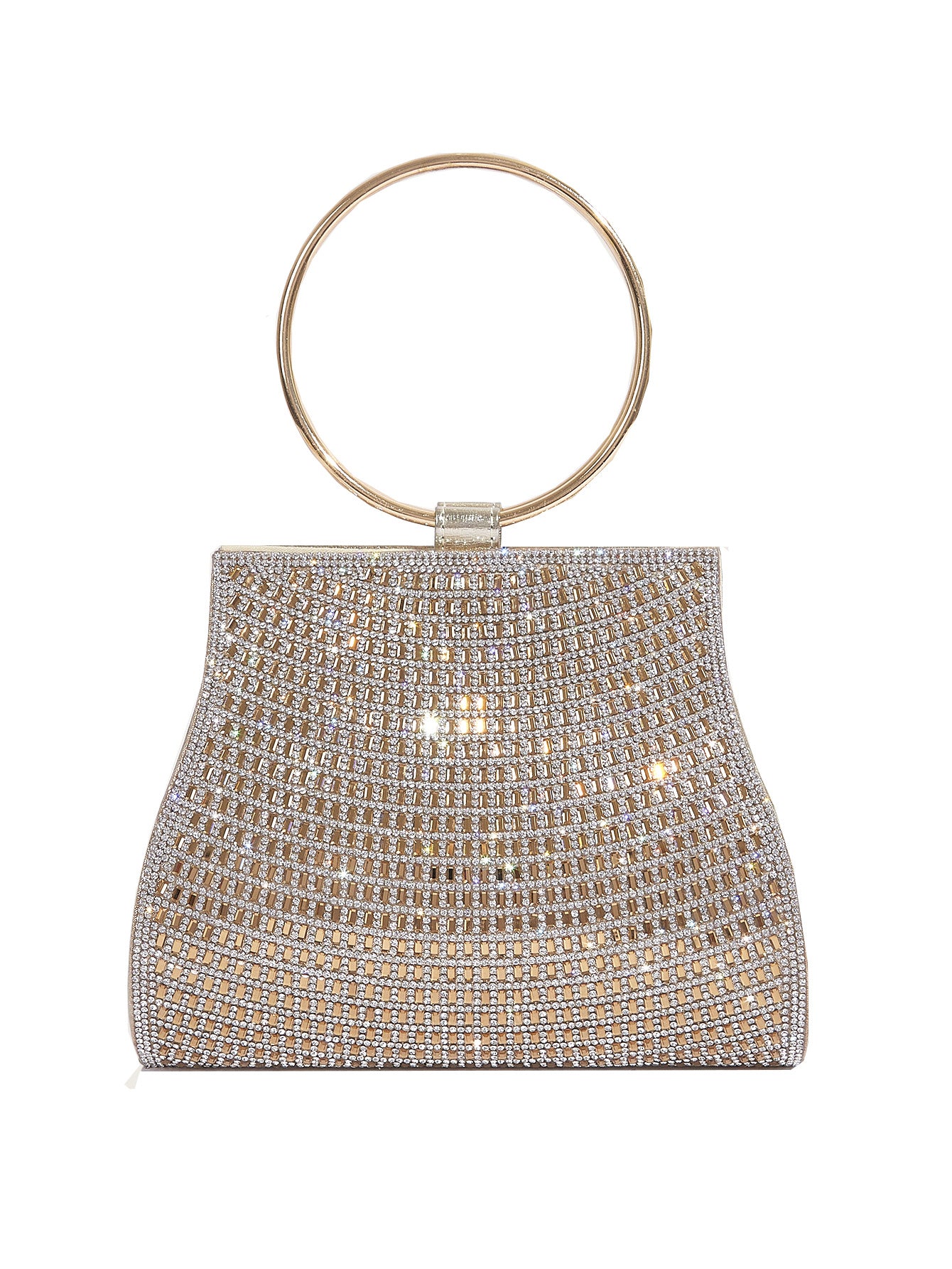 PU diamond bag magnetic buckle chain bag
