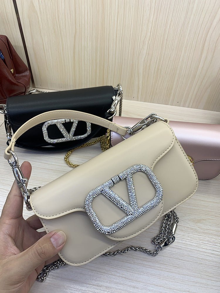 Studded Elegant Mini Crossbody Bag Women's Genuine Leather Shoulder Bag for Commute and Hand Carry