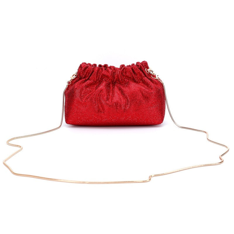 Diamond Evening Dress Wallet Wedding Banquet Party Multi color Water Diamond Handbag Christmas Gift Women's Cross carrying